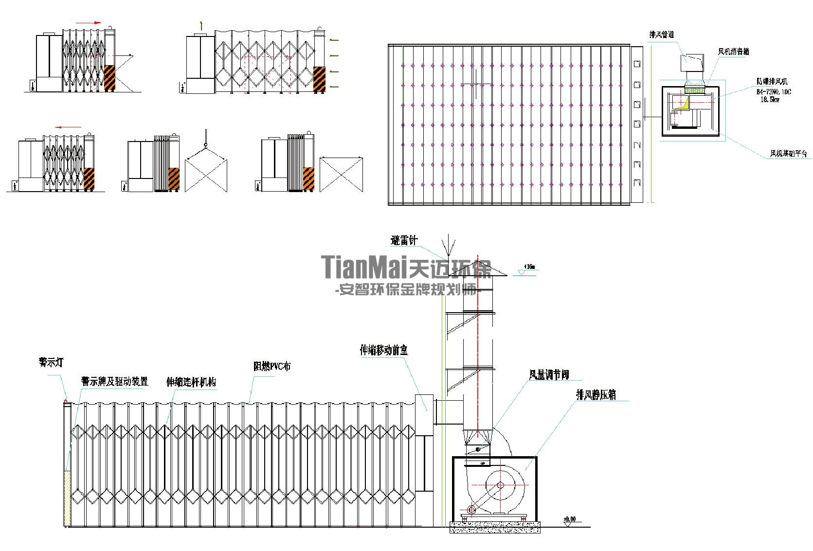 伸縮移動漆房結構圖